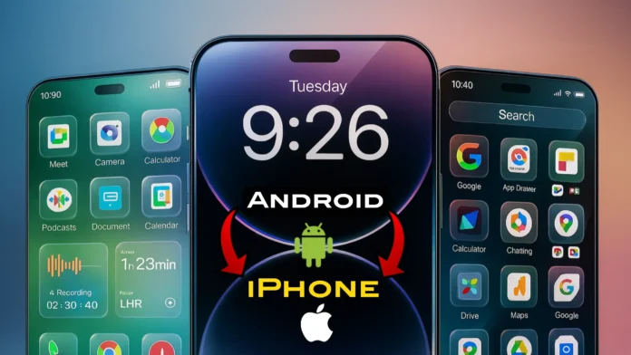 turn any normal phone into iPhone 17 Pro Max liquid glass theme home screen by aman lalani